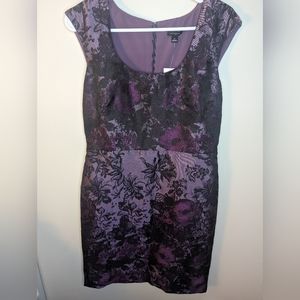Ann Taylor Purple Floral Dress